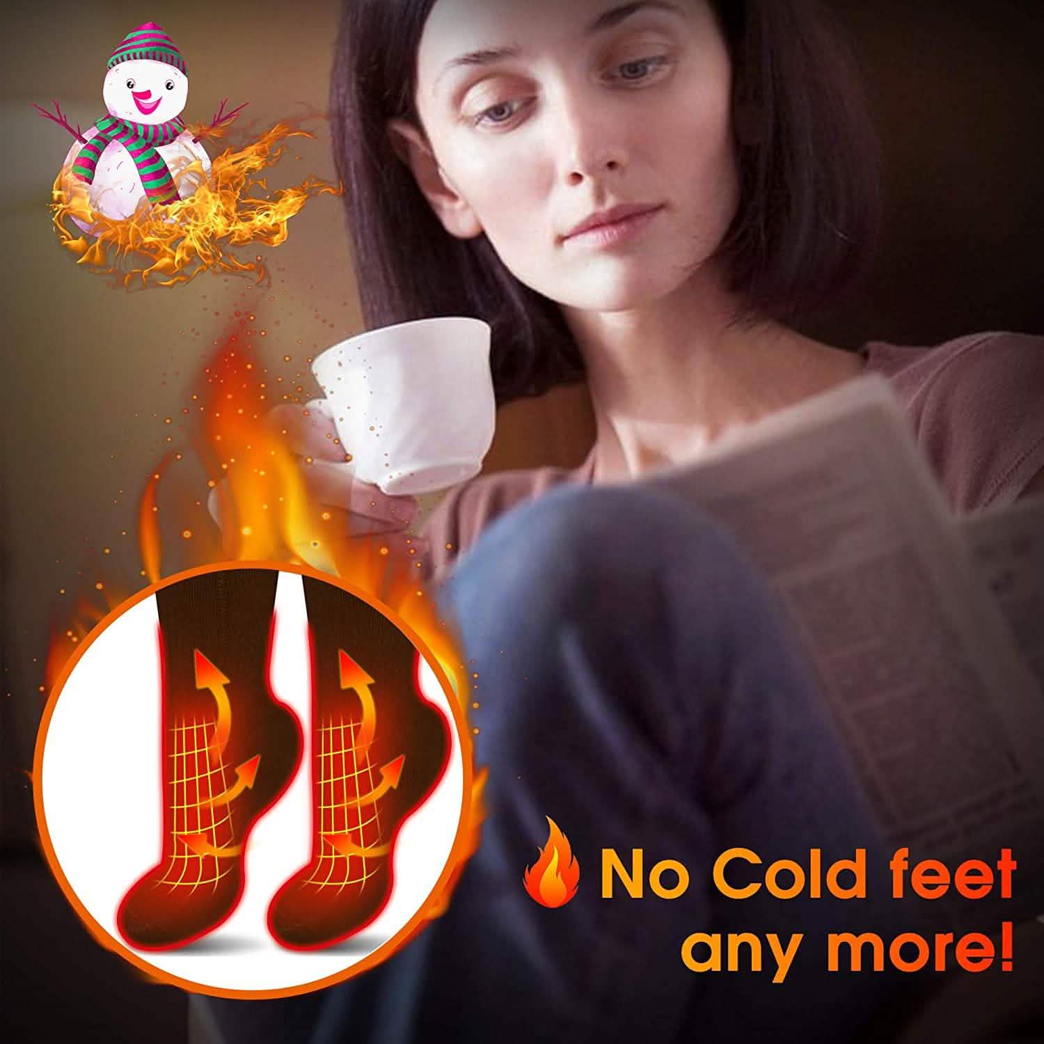 Winter Heating Socks Men and Women Electric Battery Heating Socks Set