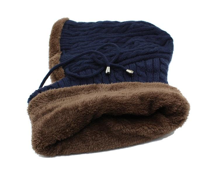Winter Knitted Hat Beanie Men Beany Skellies Beanies Winter Hats For Women Men Caps Gorgas Bonnet Mask Brand Hats Hooded Cowl Neckerchief with Drawstring Soft Balaclava Pullover Knitted Beanie for Adults Men Women Ski Caps
