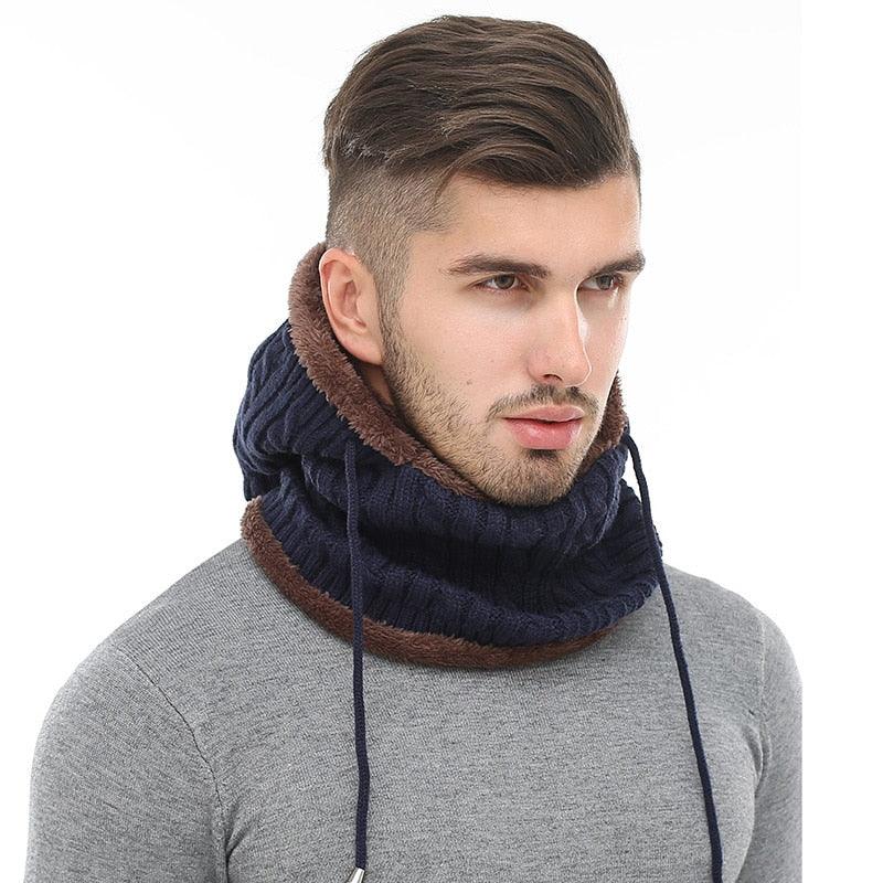 Winter Knitted Hat Beanie Men Beany Skellies Beanies Winter Hats For Women Men Caps Gorgas Bonnet Mask Brand Hats Hooded Cowl Neckerchief with Drawstring Soft Balaclava Pullover Knitted Beanie for Adults Men Women Ski Caps