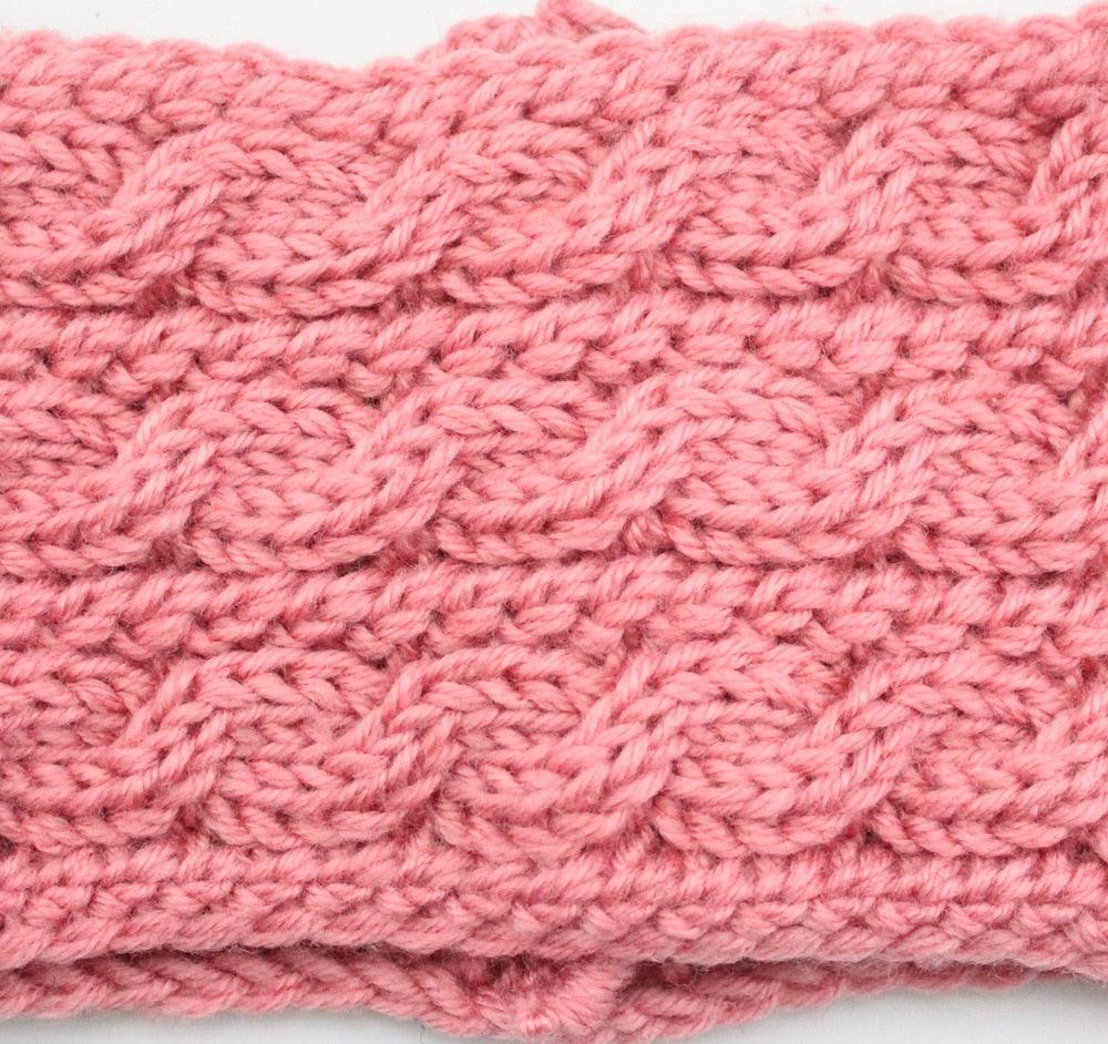 Winter Soft Wool Knit Warm Lightweight Ear Protection Crochet Headbands Elegant Turban Outdoor Sports Headwear Hair Ribbons Hair Accessories For Girl