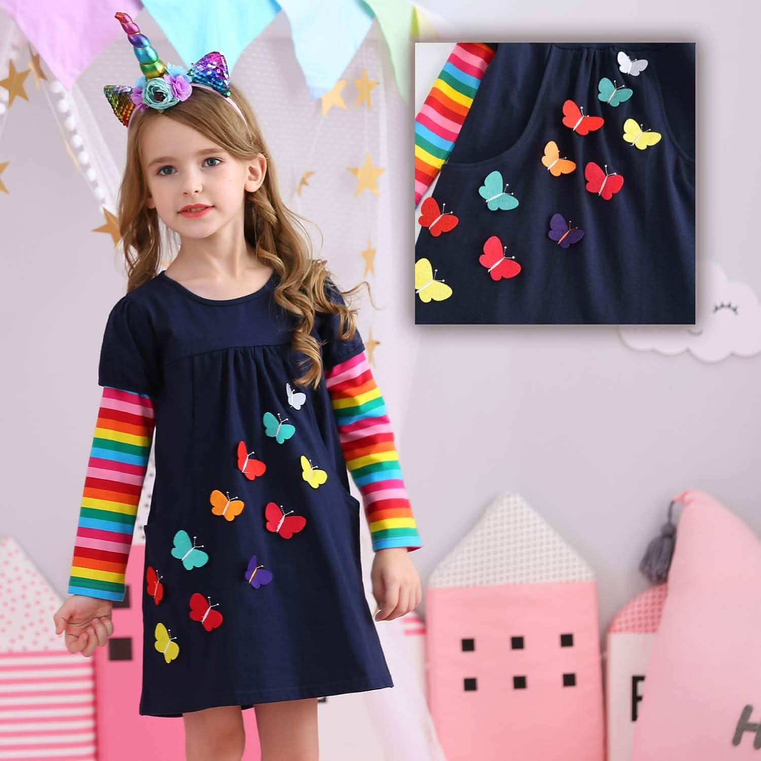 Winter Toddler Girl Long Sleeve Dress