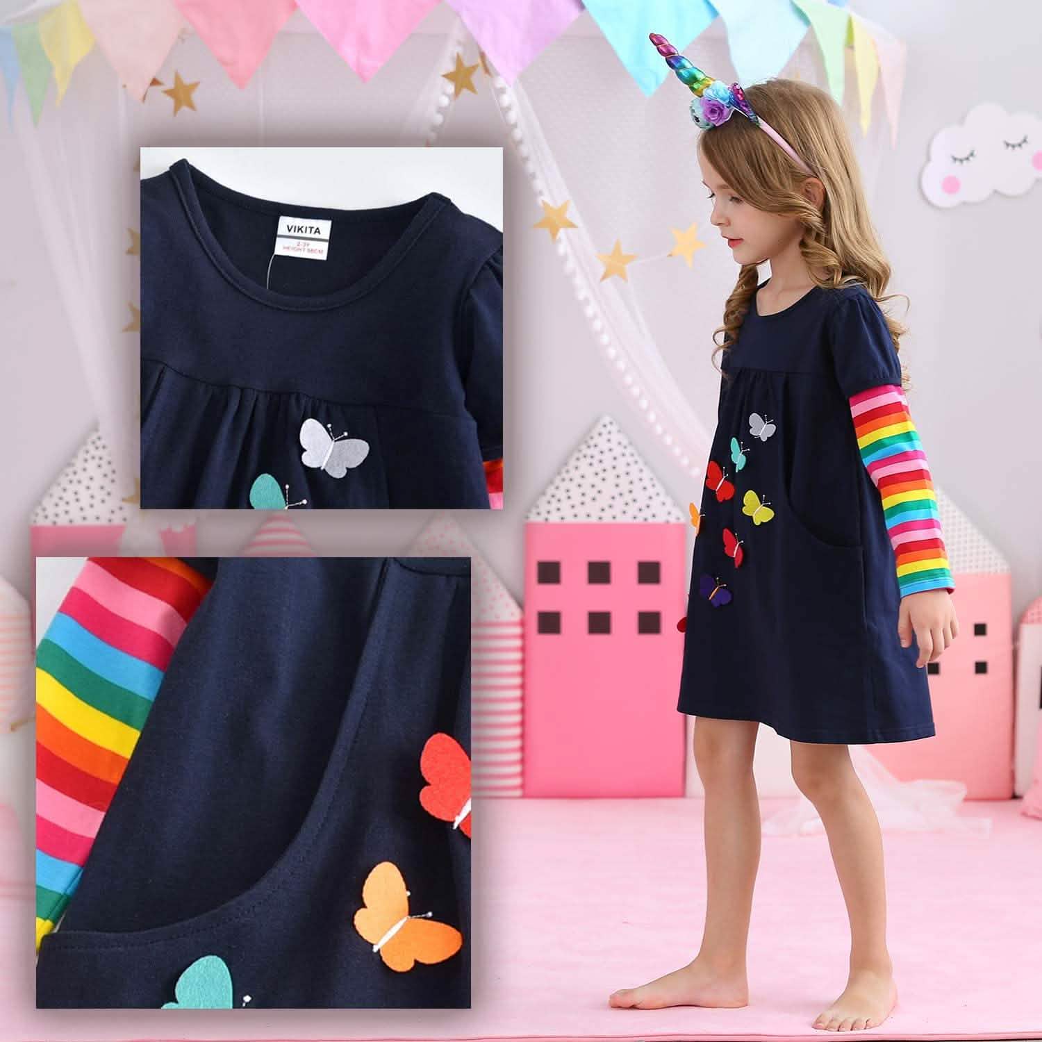 Winter Toddler Girl Long Sleeve Dress