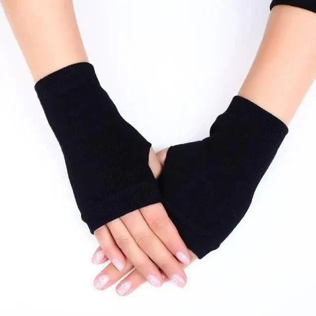 Winter Warm Thickening Wool Gloves Knitted Flip Fingerless Exposed Finger Thick Gloves Mittens Soft Cold Weather Women Gloves