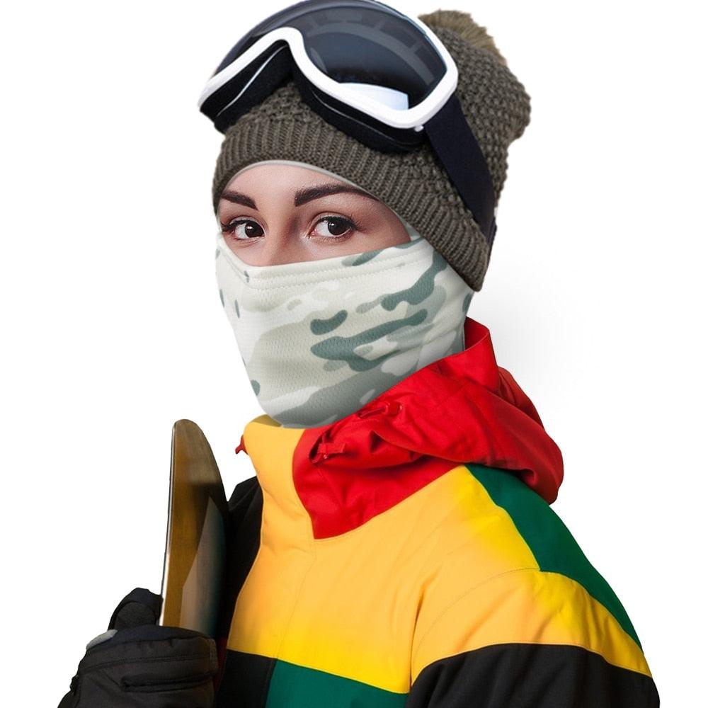Winter Warmer Fleece Tactical Balaclava Full Face Mask Ski Paintball Running Hunting Hiking Cycling Sports Snowboard Scarf Men Motocross Summer Men Face Scarf Mask Sunscreen Dustproof Army Cycling Hunting Fishing Tactical Airsoft Hat