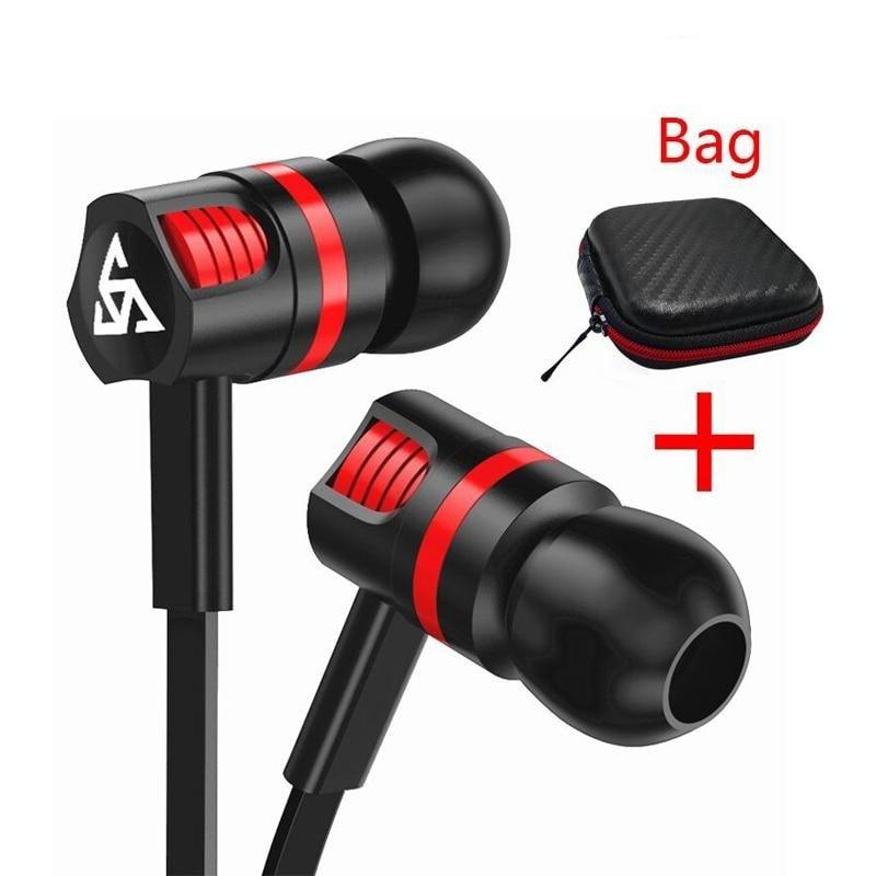 Wired in-Ear Headphones With Tangle-Free Cord Noise Isolating Bass Driven Sound Metal Earphones Carry Case Ear Bud Tips In-ear Earphone  Super Bass Sound Sport Headset With Mic for Phones Ear Phone For Women 3.5mm