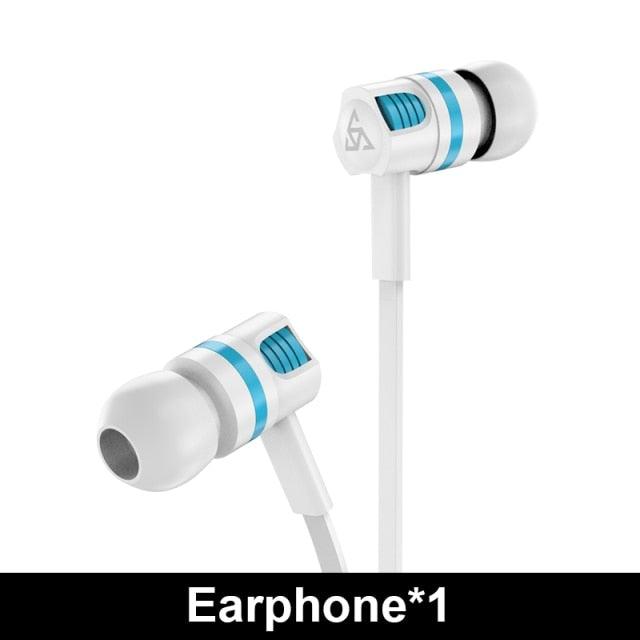Wired in-Ear Headphones With Tangle-Free Cord Noise Isolating Bass Driven Sound Metal Earphones Carry Case Ear Bud Tips In-ear Earphone  Super Bass Sound Sport Headset With Mic for Phones Ear Phone For Women 3.5mm