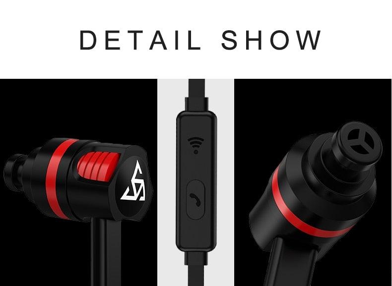 Wired in-Ear Headphones With Tangle-Free Cord Noise Isolating Bass Driven Sound Metal Earphones Carry Case Ear Bud Tips In-ear Earphone  Super Bass Sound Sport Headset With Mic for Phones Ear Phone For Women 3.5mm