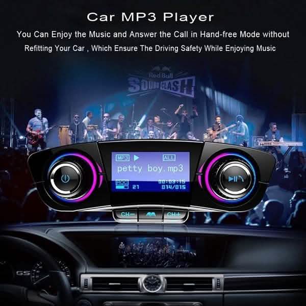 Wireless Bluetooth Handsfree Calling Car Charger FM Transmitter