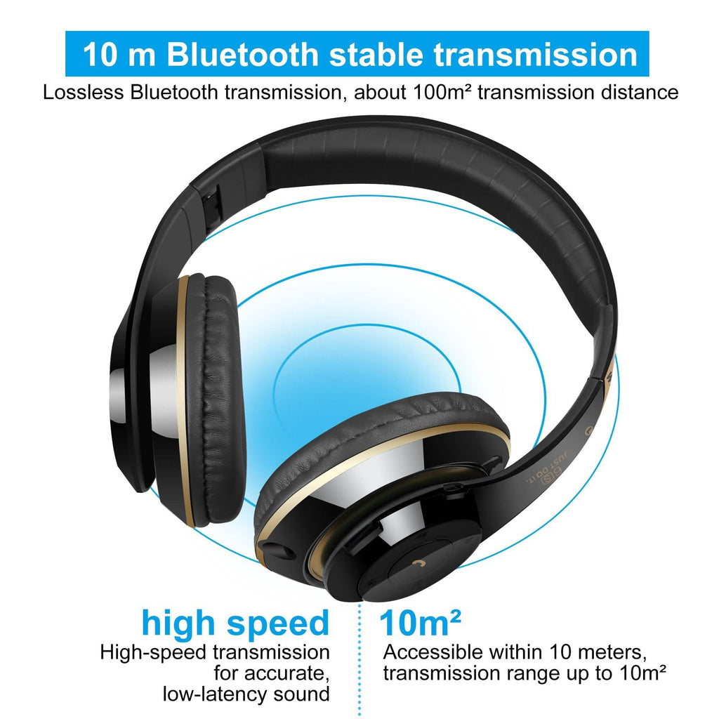 Wireless Bluetooth Headphones Stereo Heavy Bass Earphones Over the Ear Headset