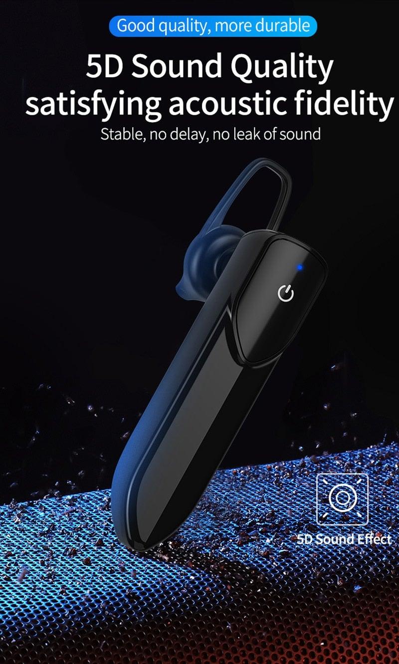 Wireless Bluetooth Headset Business Hands Free Long Standby V5.0 Earphones Waterproof Sport Earbuds With Microphone For Driving