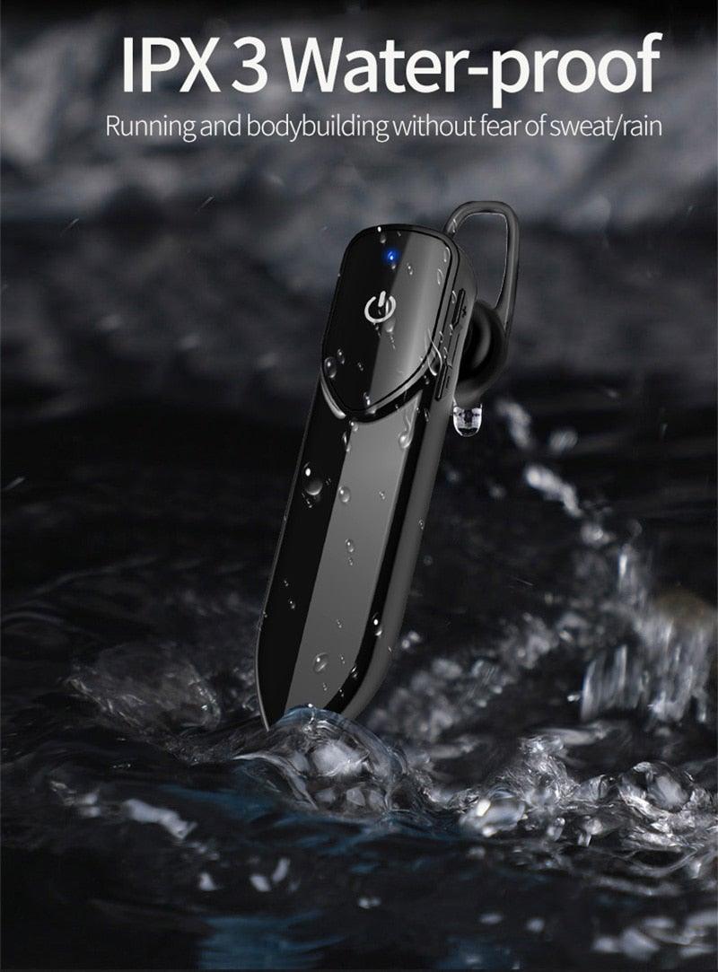 Wireless Bluetooth Headset Business Hands Free Long Standby V5.0 Earphones Waterproof Sport Earbuds With Microphone For Driving
