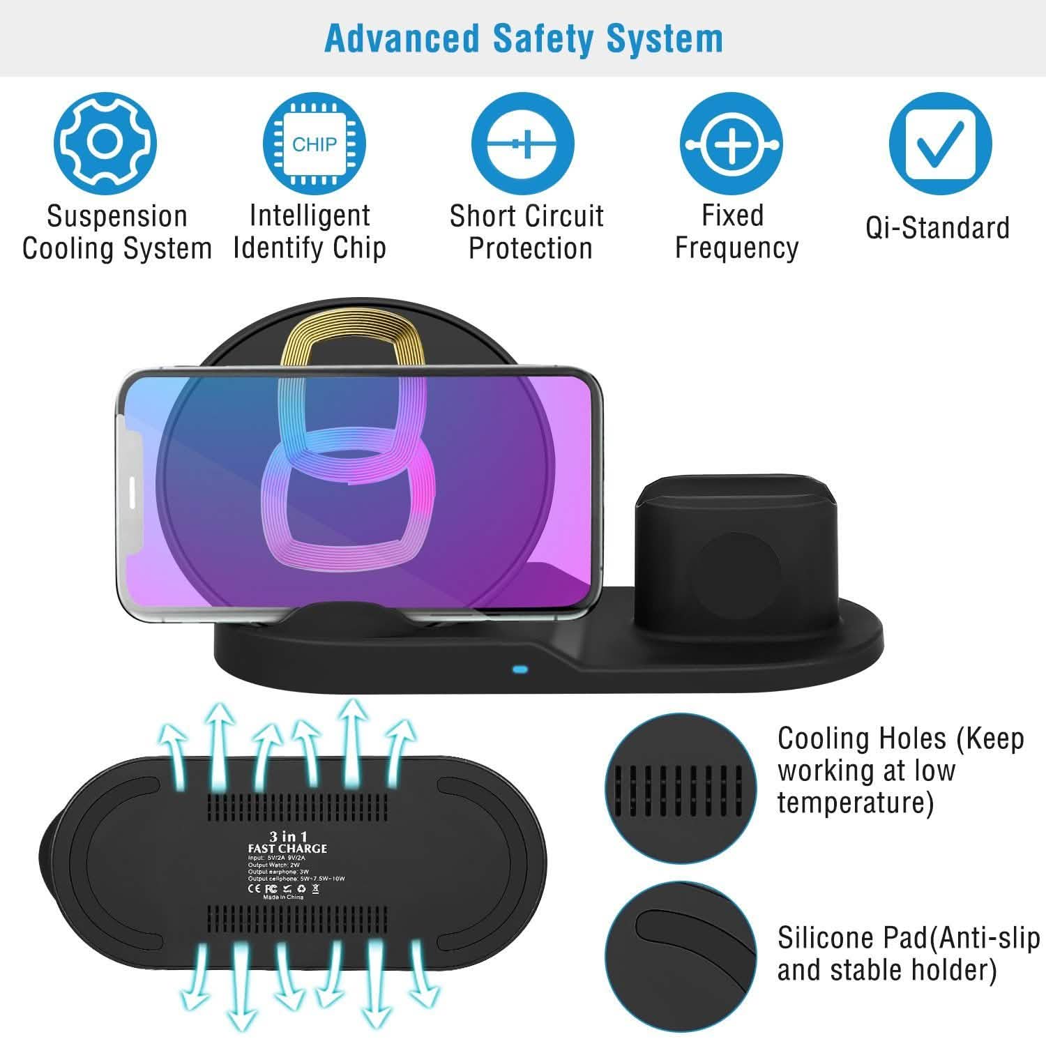 Wireless Charger 10W Fast Charging Station
