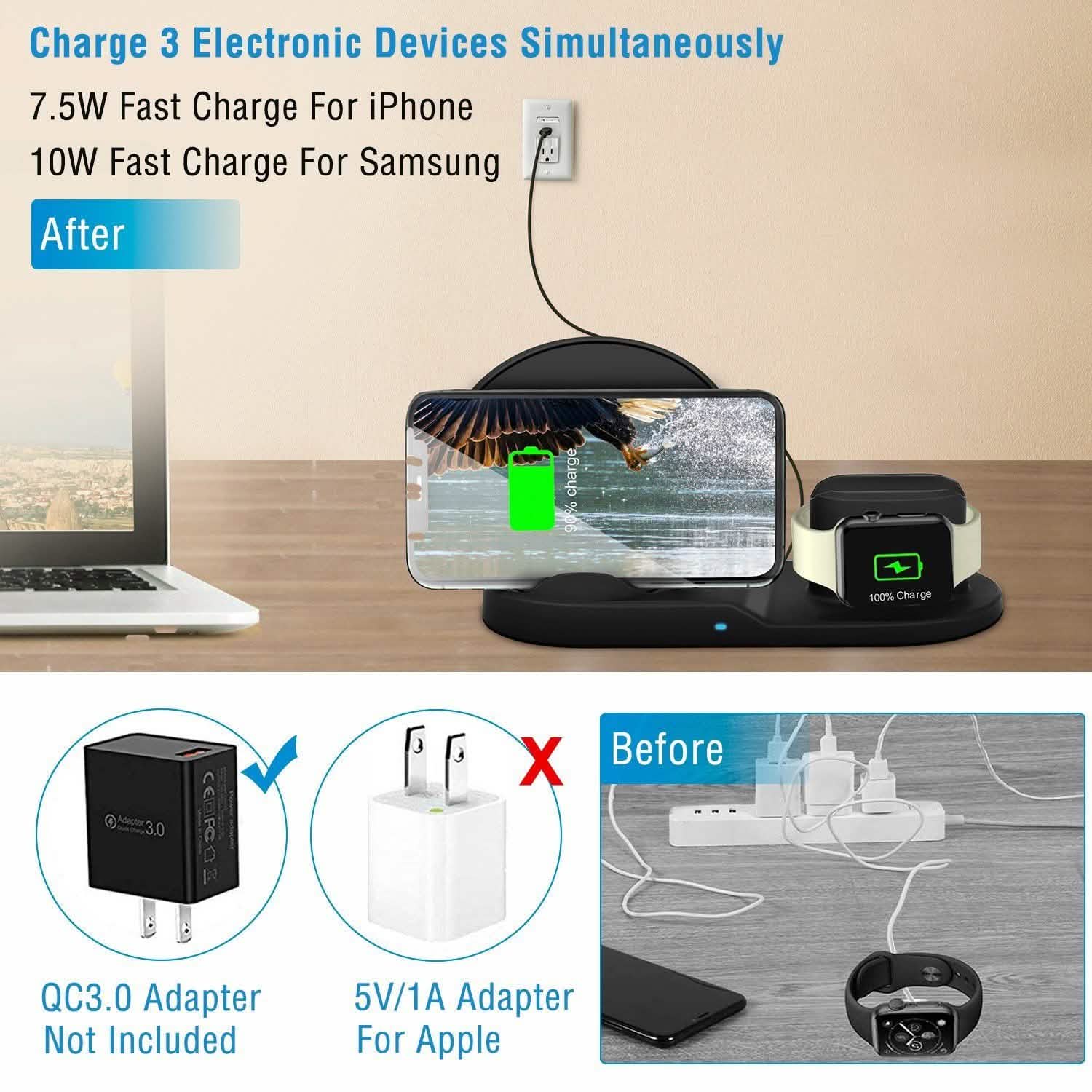 Wireless Charger 10W Fast Charging Station