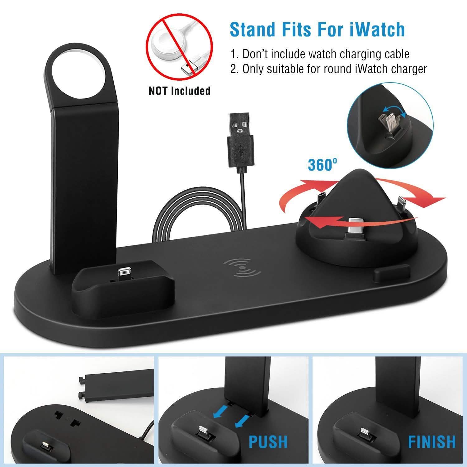Wireless Charger Dock 4-in-1 10W