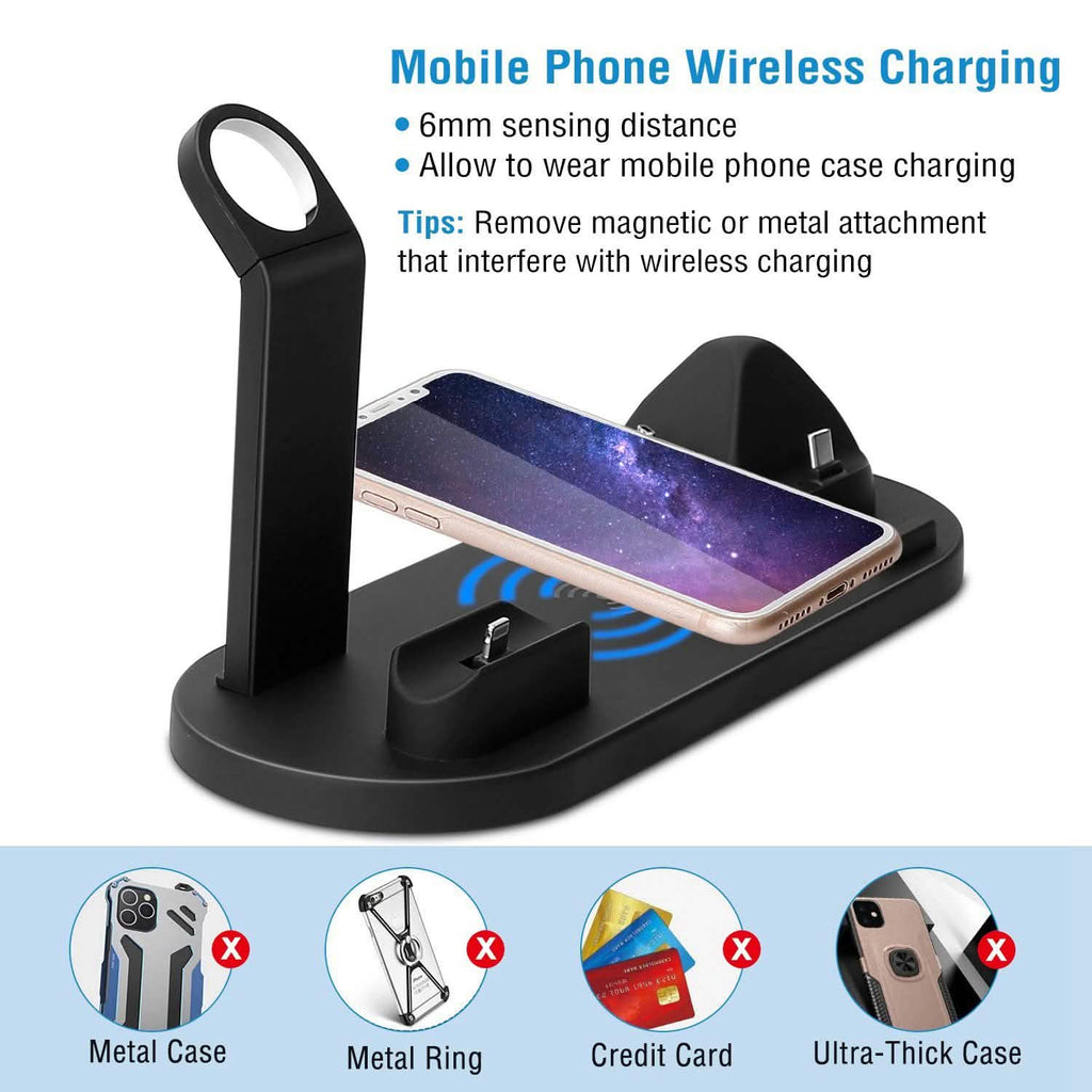 Wireless Charger Dock 4-in-1 10W