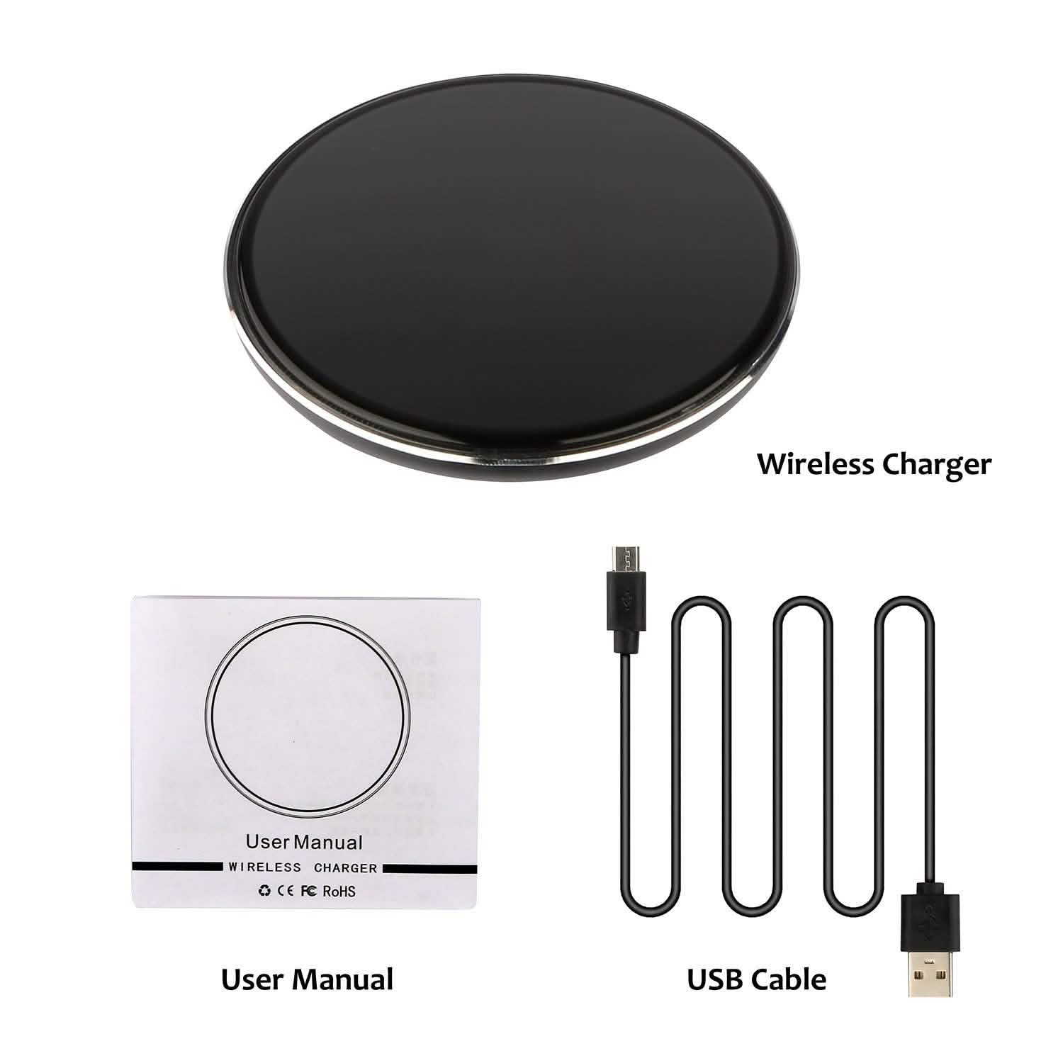 Wireless Charger Qi-Certified Ultra Slim 5W Charging Pad