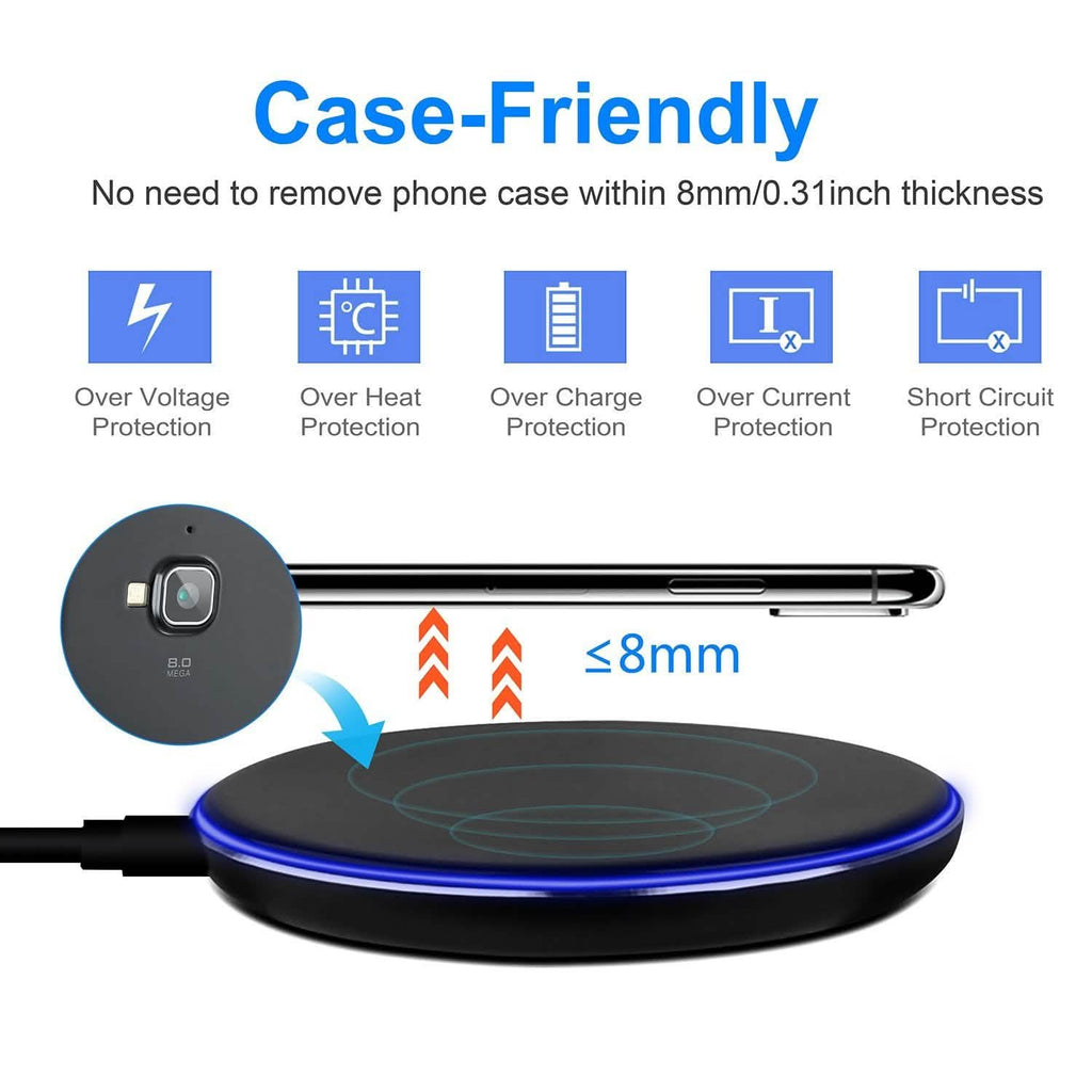 Wireless Charger Qi-Certified Ultra Slim 5W Charging Pad