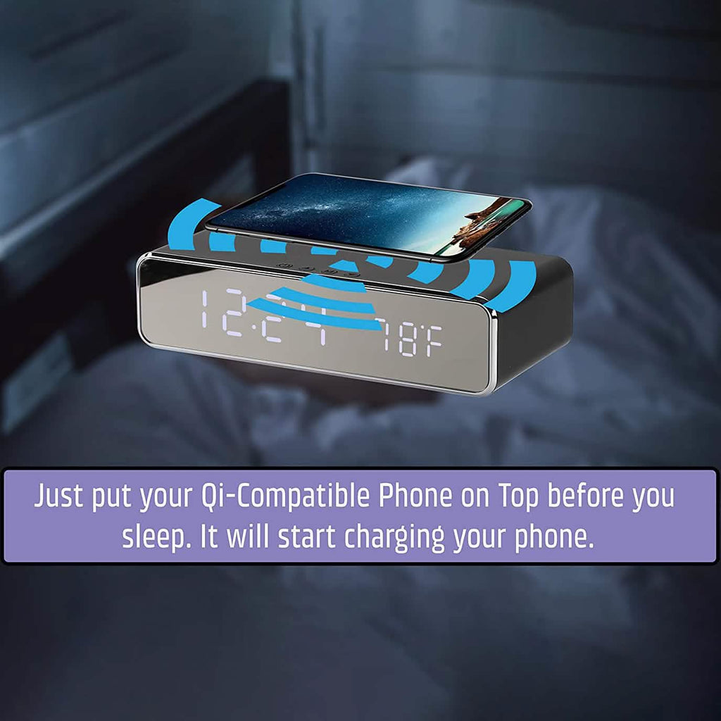 Wireless Charging Digital Alarm Clock