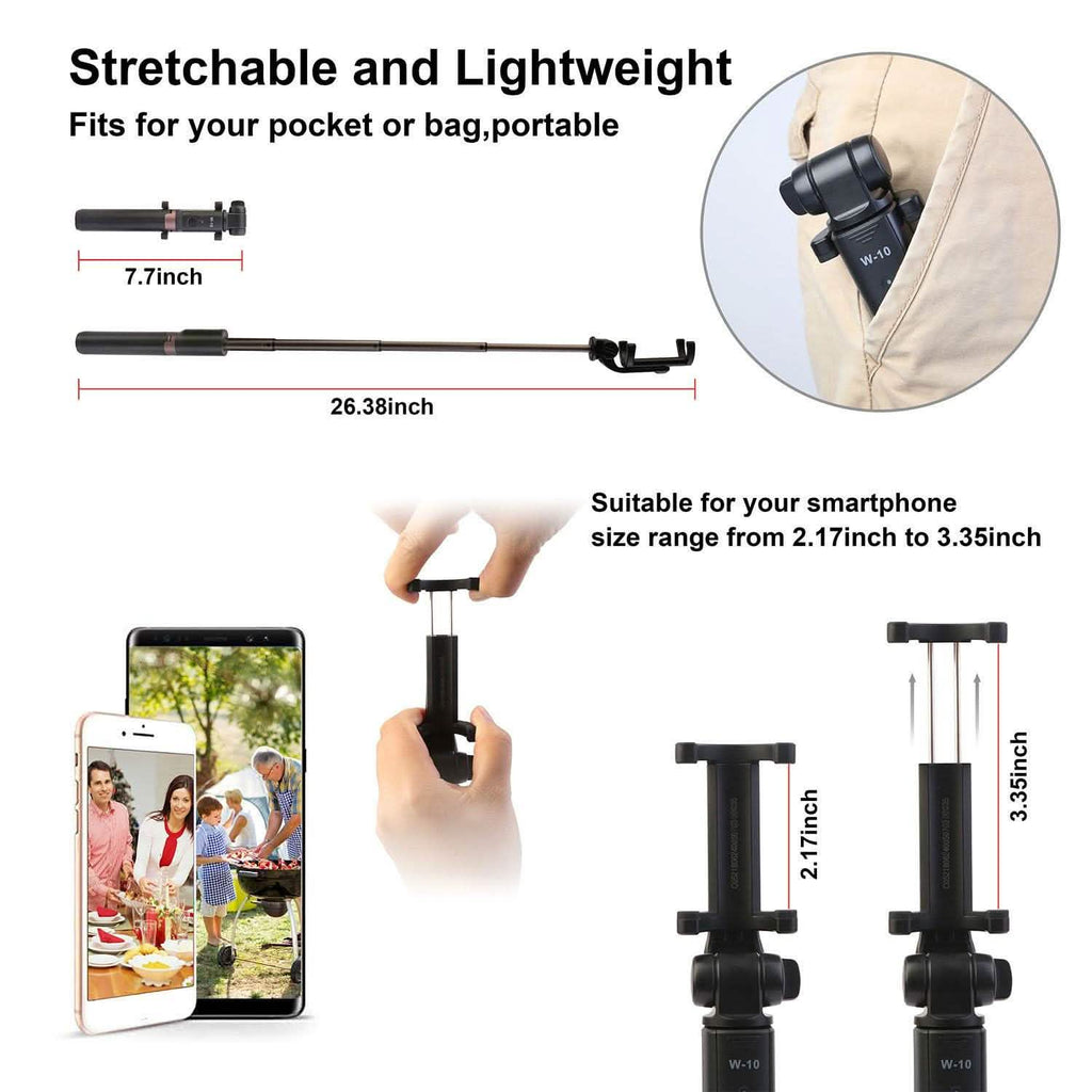 Wireless Extendable Selfie Stick