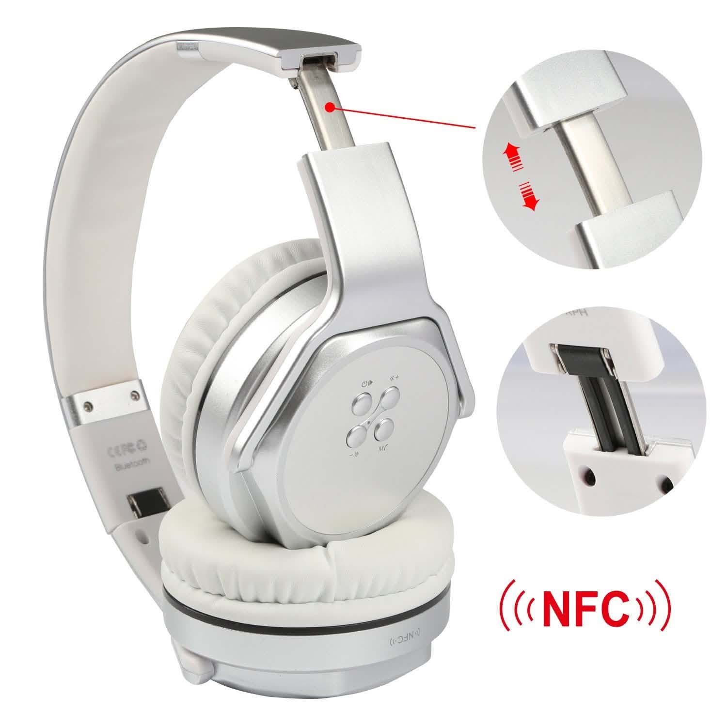 Wireless Foldable Headphones with Built-in Speaker