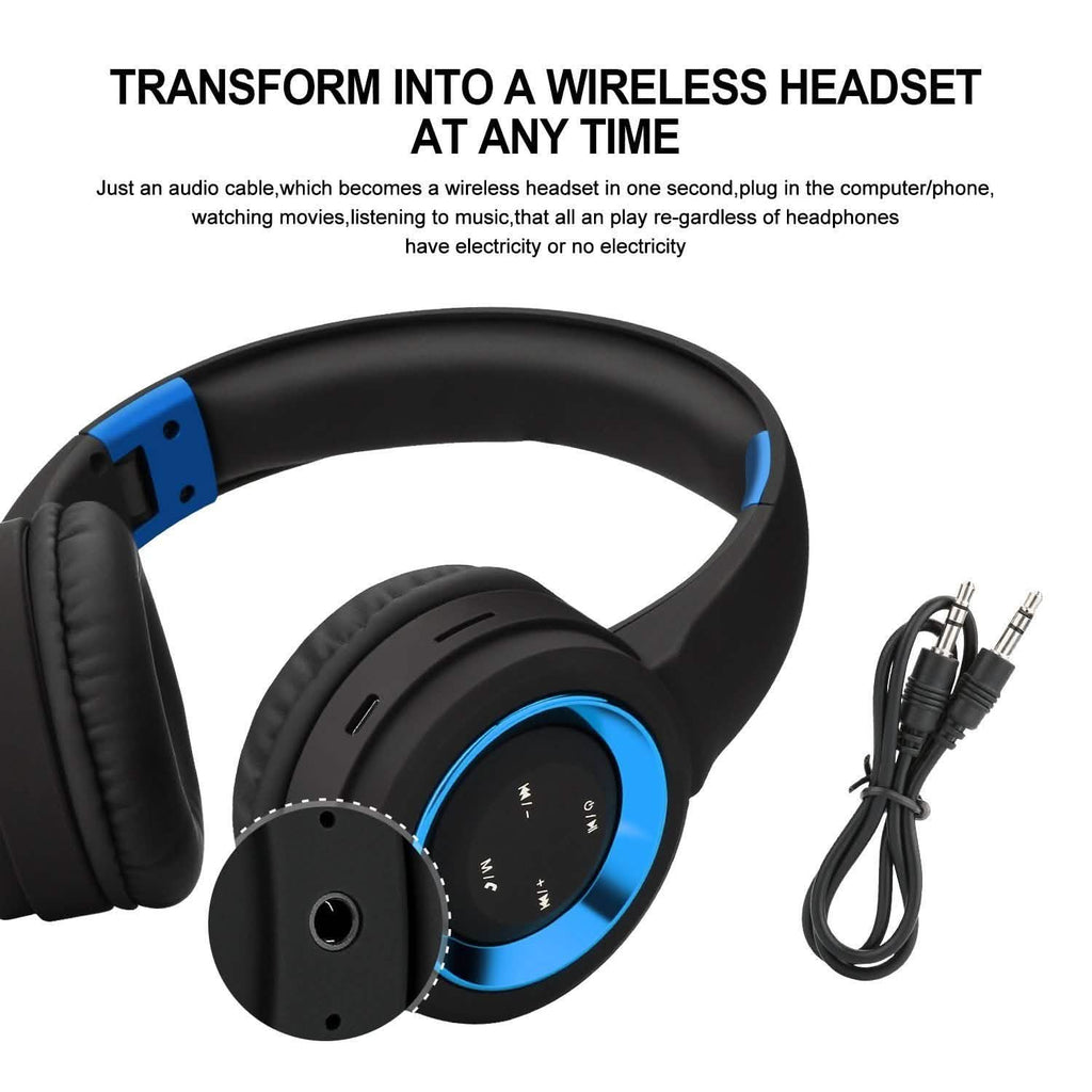 Wireless Headphones Bluetooth Headset Noise Cancelling Over Ear With Microphone