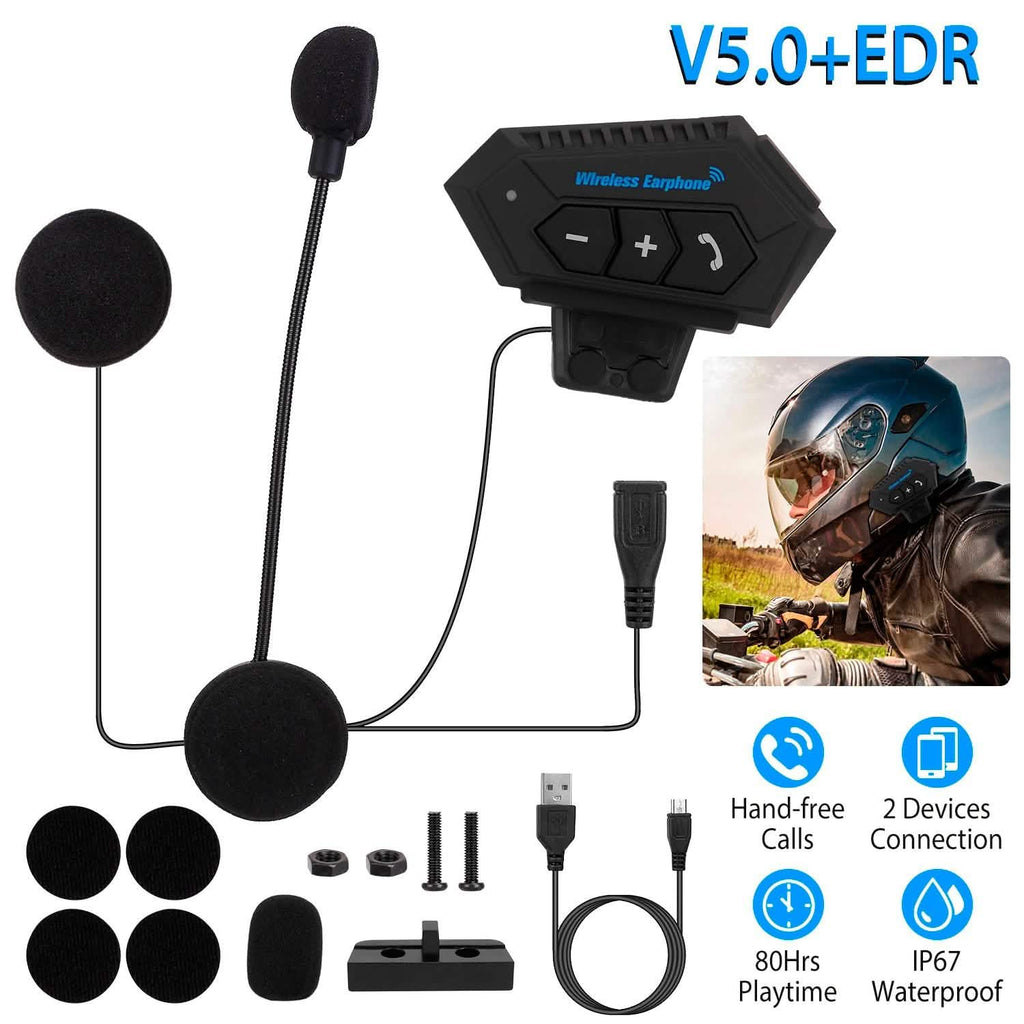 Wireless Headset Speaker Motorcycle Helmet Motorbike Headphone