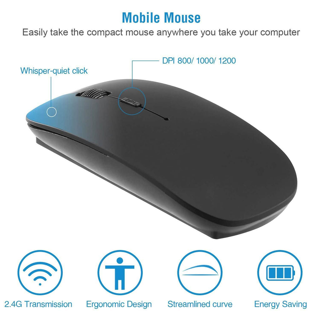 Wireless Keyboard and Mouse 2.4GHz Multimedia Mini Keyboard & Mouse