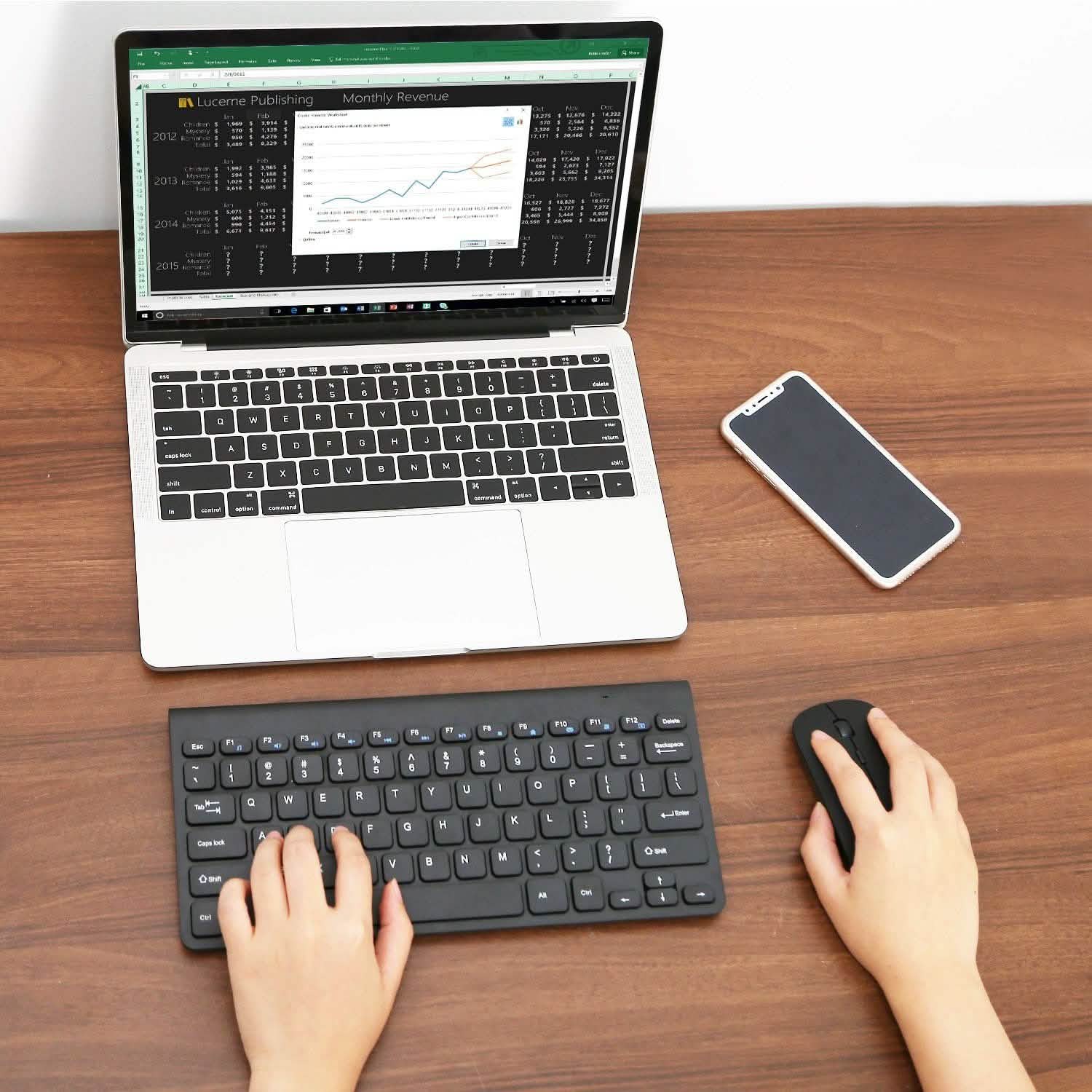 Wireless Keyboard and Mouse 2.4GHz Multimedia Mini Keyboard & Mouse