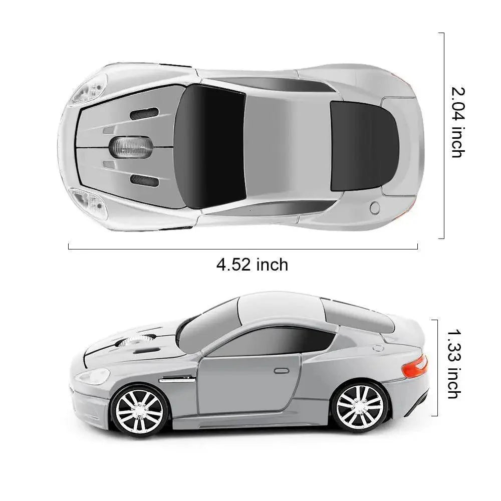 Wireless Mouse Blue Car Shaped Design 1600DPI Mouse USB Optical  Ergonomic 3D Sports Car Mice For Laptop