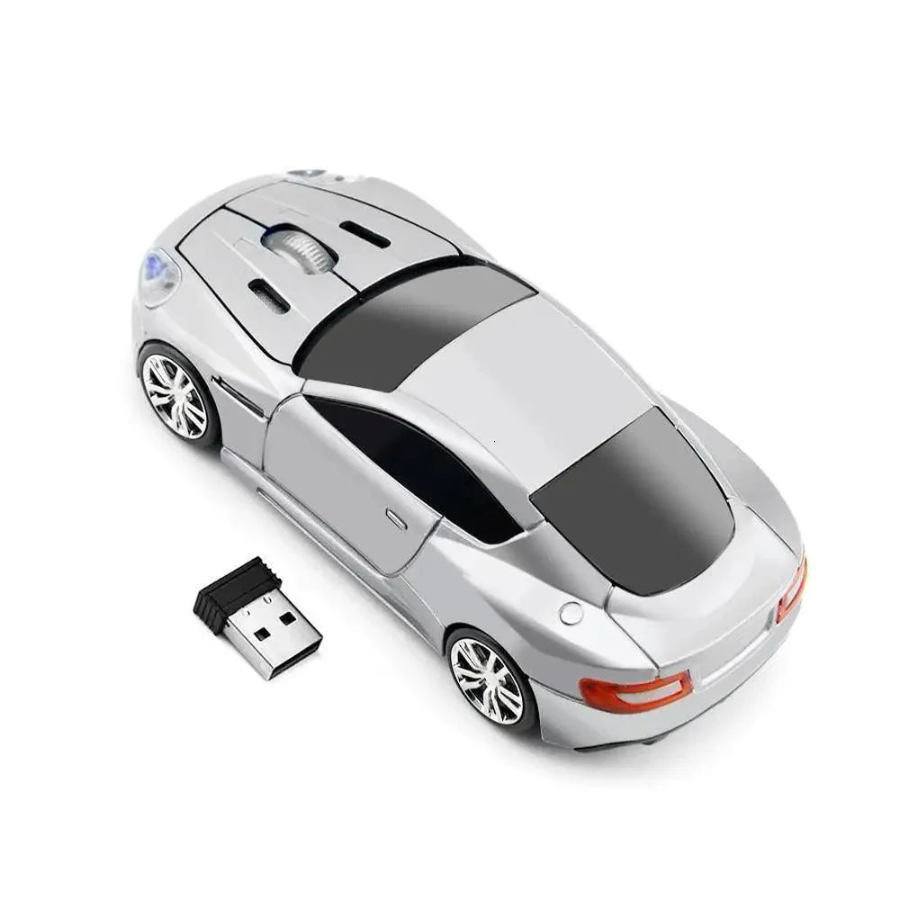 Wireless Mouse Blue Car Shaped Design 1600DPI Mouse USB Optical  Ergonomic 3D Sports Car Mice For Laptop