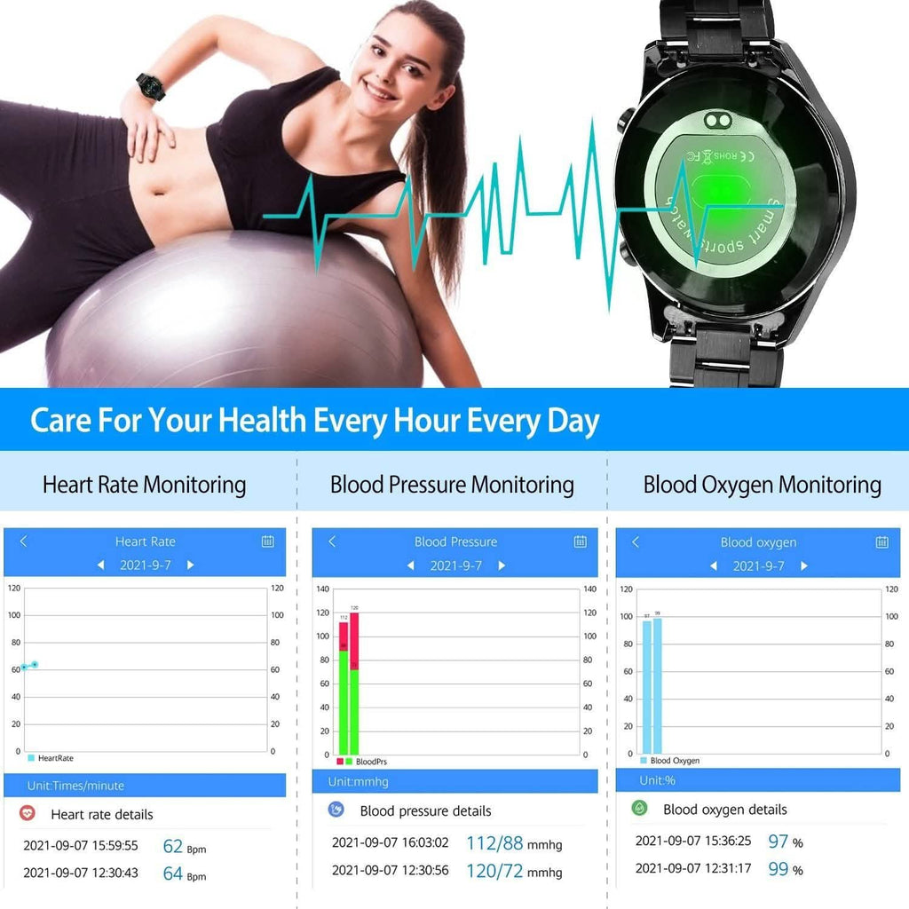 Wireless Smartwatch Fitness Tracker IP68 Waterproof Sport Bracelet