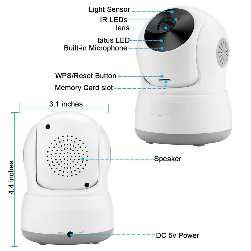 Wireless WIFI Pan Tilt HD Security Network Indoor CCTV IP Camera Night Vision