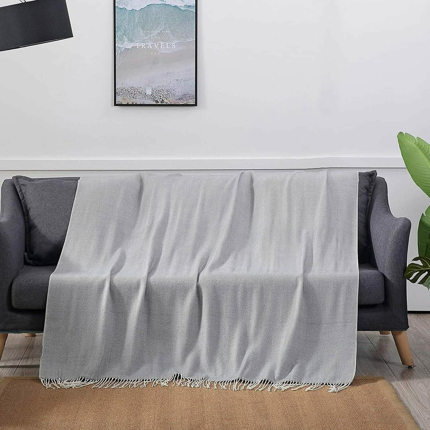 Wisley Home 100% Acrylic Chevron Pattern Throw