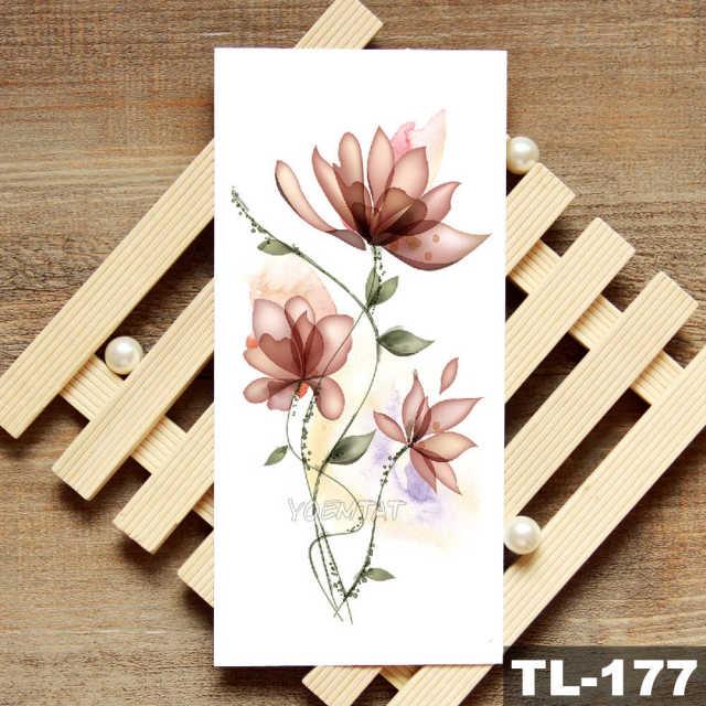 Womans Rose Flower Waterproof Temporary Tattoo Sticker For Arm Body Gorgeous Girls Tattoos