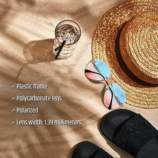 Women Aviation Sunglasses - Polycarbonate UV 400 Adjustable Legs