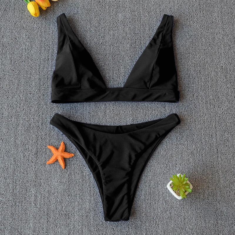 Women Charming Bikini Swimsuit Women Push Up Swimwear Two Piece Bikini Set Solid Color Bathing Suit Swim Suit Female Women Two Piece Bikini Swimsuit Halter Twist Front Bathing Suit Swimwear