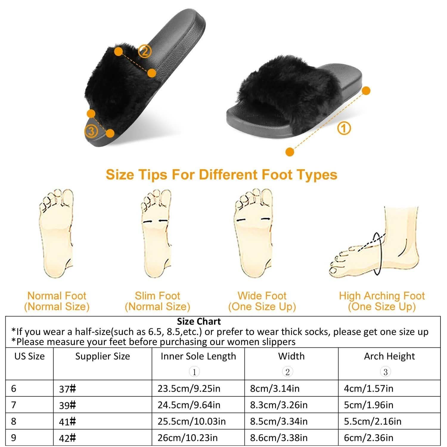 Women Faux Fur Slippers Open Toe