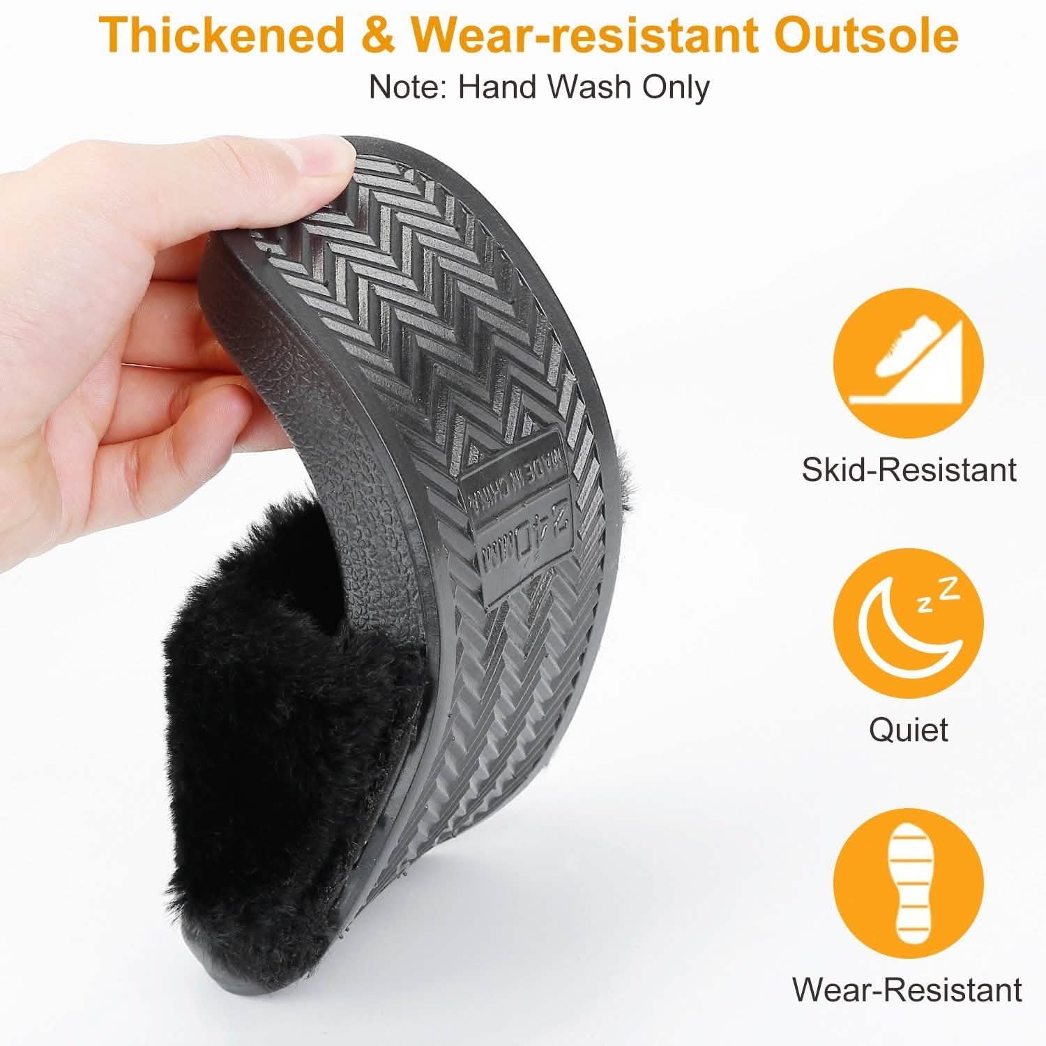 Women Faux Fur Slippers Open Toe