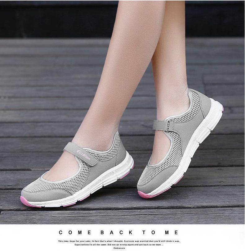 Women Flat Casual Fashion Breathable Mesh Tenis Shoes Women Summer Flat Soft Fashion Lightweight Slip-On Super Light Women Shoes