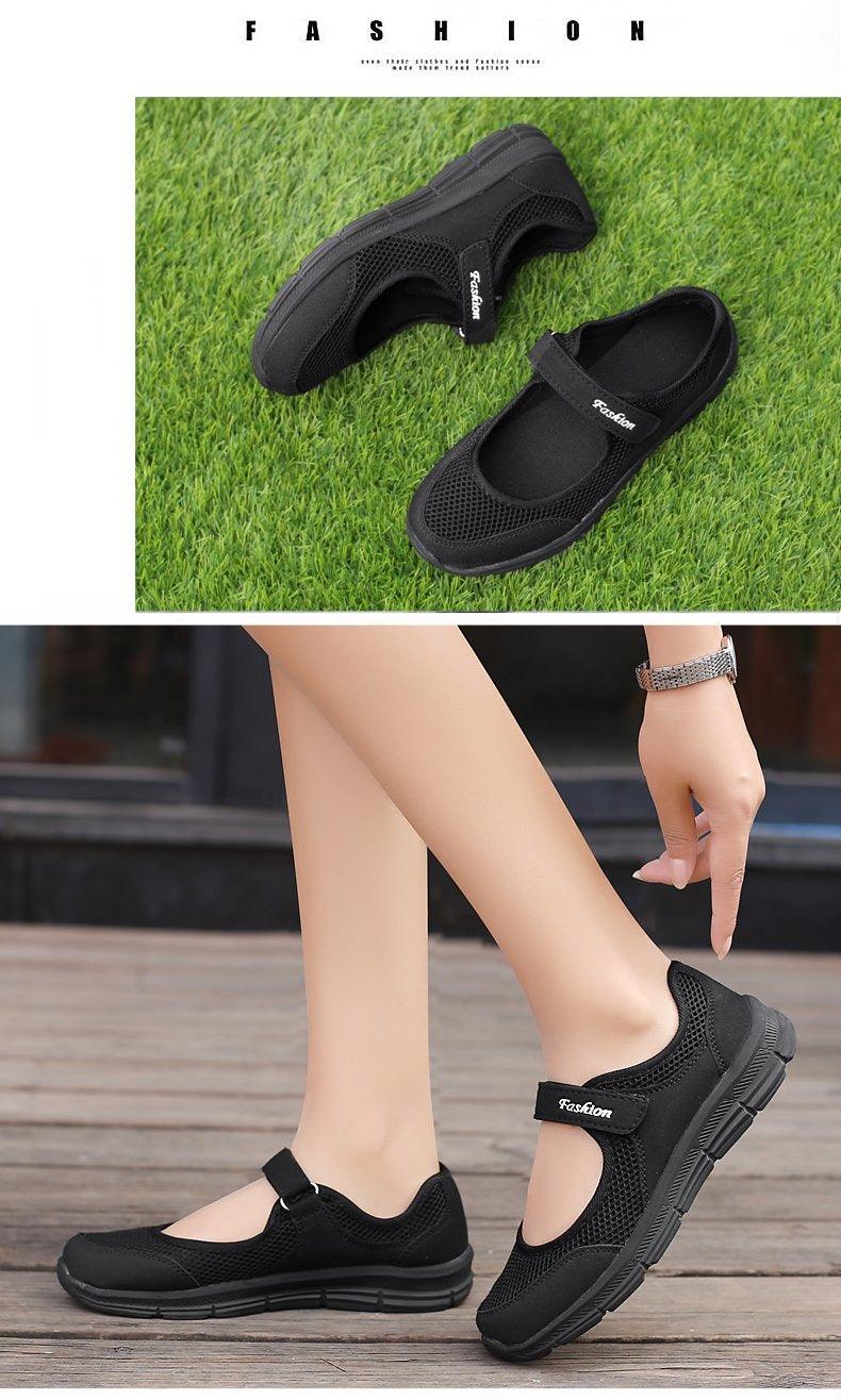 Women Flat Casual Fashion Breathable Mesh Tenis Shoes Women Summer Flat Soft Fashion Lightweight Slip-On Super Light Women Shoes
