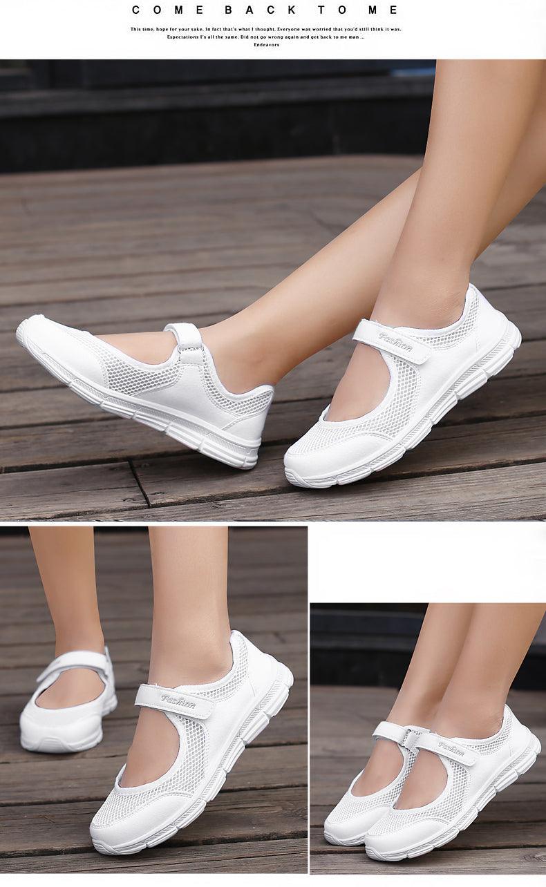 Women Flat Casual Fashion Breathable Mesh Tenis Shoes Women Summer Flat Soft Fashion Lightweight Slip-On Super Light Women Shoes