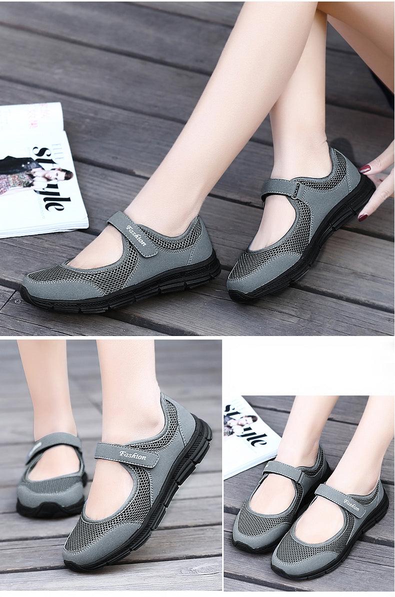 Women Flat Casual Fashion Breathable Mesh Tenis Shoes Women Summer Flat Soft Fashion Lightweight Slip-On Super Light Women Shoes