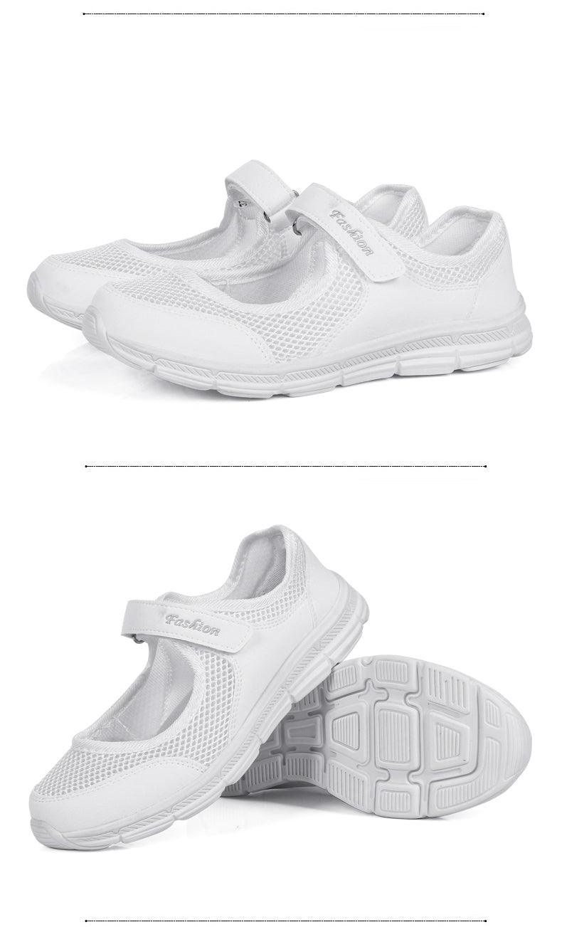 Women Flat Casual Fashion Breathable Mesh Tenis Shoes Women Summer Flat Soft Fashion Lightweight Slip-On Super Light Women Shoes