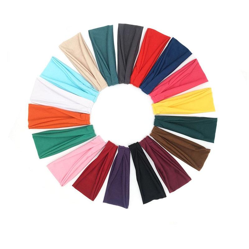 Women Headband Solid Color Twist Cotton Wide Turban Twisted Knotted Headwrap Girls Hairband Fashion Scrunchies Gorgeous Hair Accessories For Women