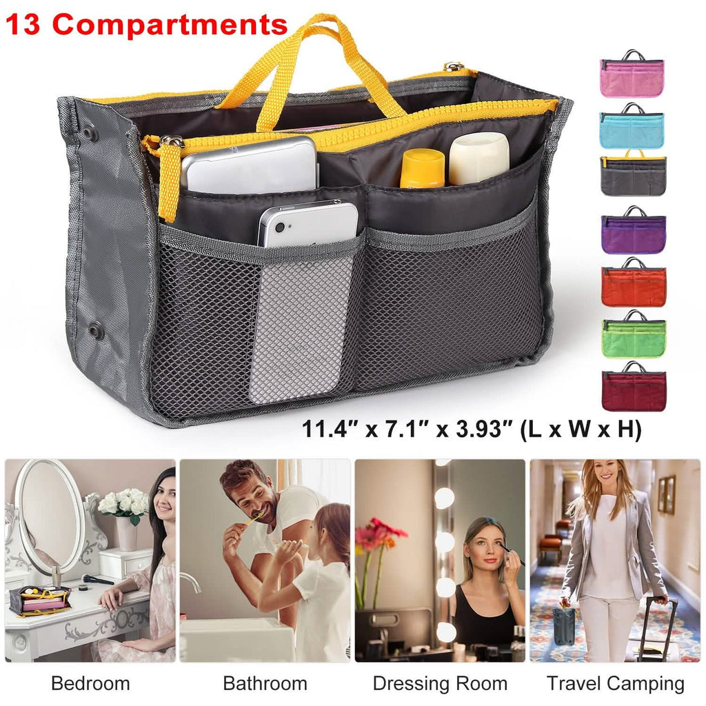Women Lady Travel Insert Handbag Organizer Makeup Bags
