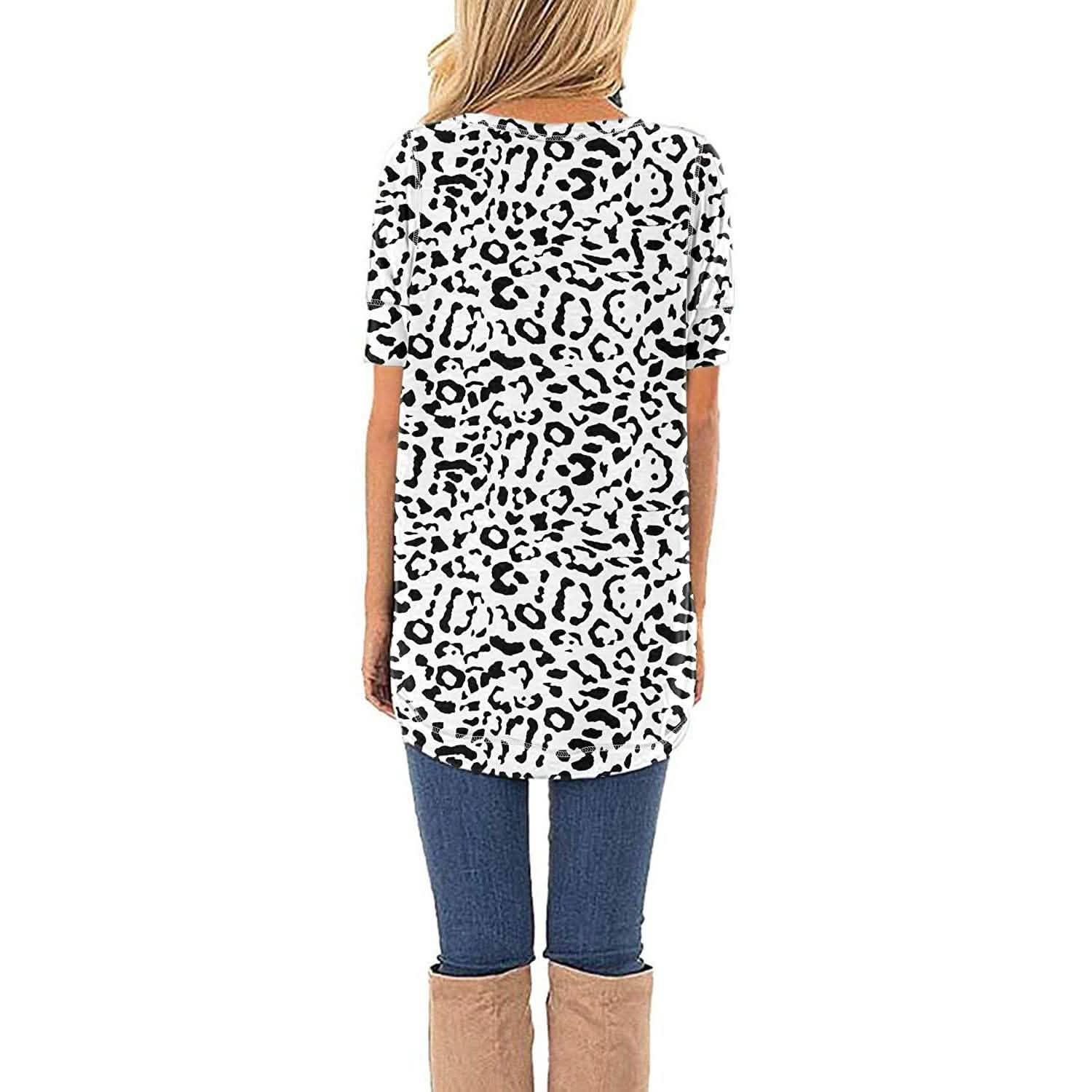 Women Long Sleeve Side Split Casual Loose Tunic Top