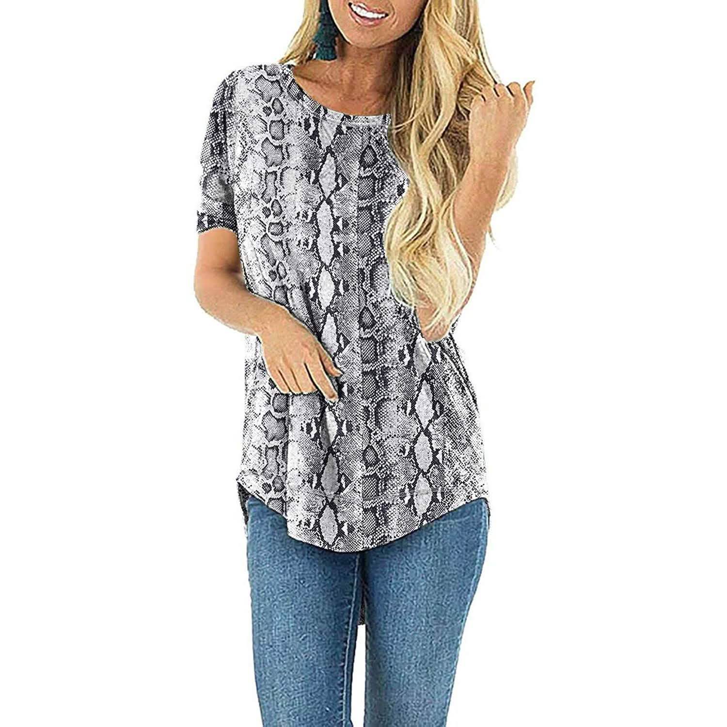 Women Long Sleeve Side Split Casual Loose Tunic Top