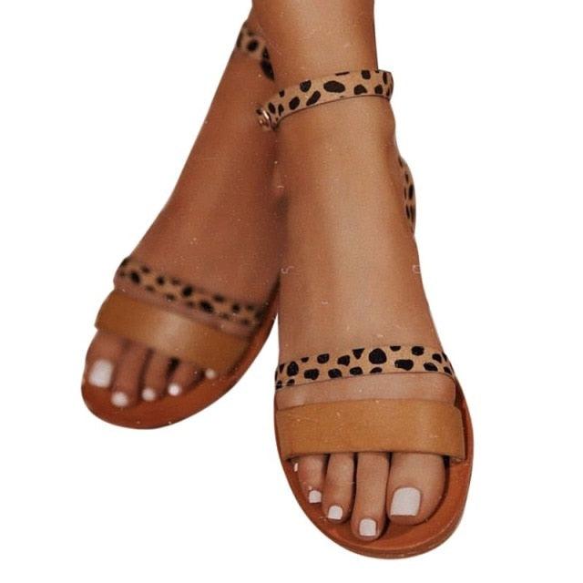Women Luxury Party Sandals Fashion Summer Casual Black Business Sandals Buckle Straps Beach Shoes Retro Fashion Summer Women Shoes Print Casual Sandals