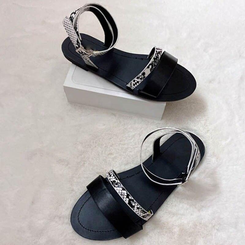 Women Luxury Party Sandals Fashion Summer Casual Black Business Sandals Buckle Straps Beach Shoes Retro Fashion Summer Women Shoes Print Casual Sandals
