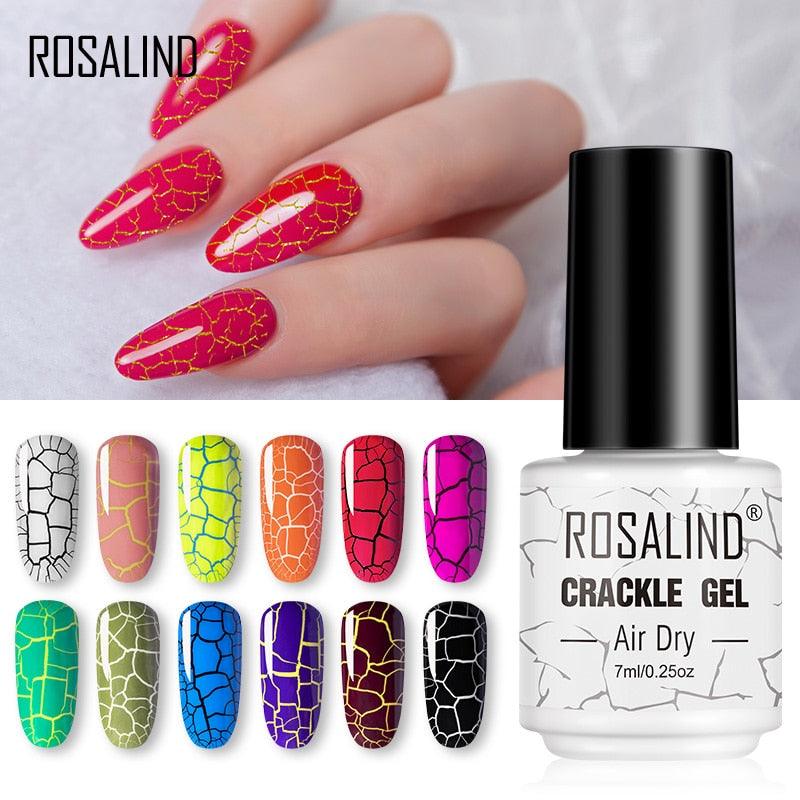 Women Nail Polishing Gel Quick-Dry UV Permanent Gel Nail Polish Multi Color Fashion Cracked Design For Girls and Womens